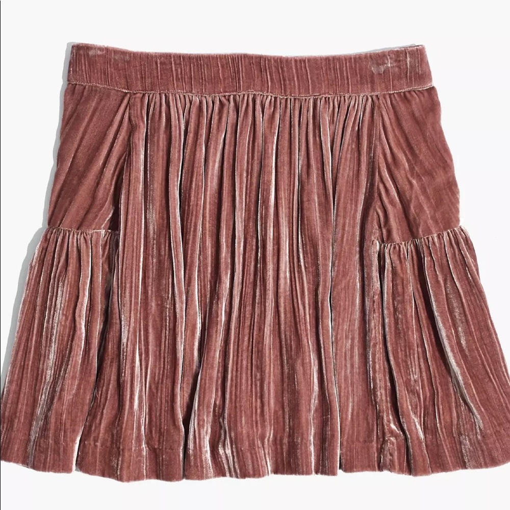 COPY - Madewell Crushed Velvet Mini Skirt 2